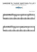 Téléchargez l'arrangement pour piano de la partition de Sardine à l'huile, que fais-tu là en PDF